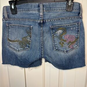Habitual Koi Light Blue Denim Jean Shorts Size 26